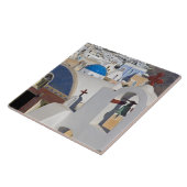 Carreau Grèce et île grecque de Santorin ville d'Oia 5 (Côté)