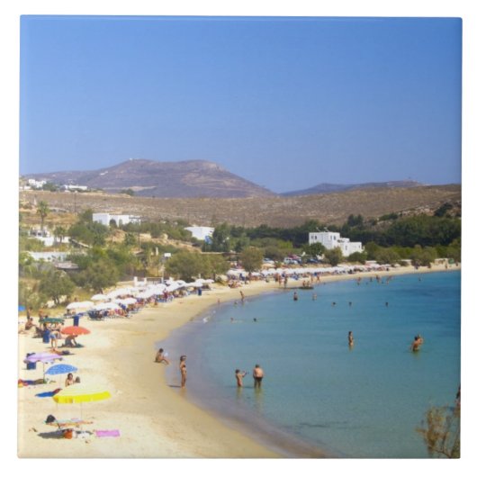Carreau Grèce, île de Paros, plage de Krios au-dessus (Devant)