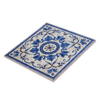 Carreau Grèce traditionnelle Art Bleu traditionnel 5
