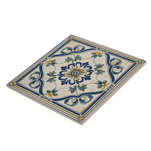 Carreau Grèce traditionnelle Blue Art 7 (Côté)