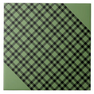Carreau Green Black Plaid Pattern