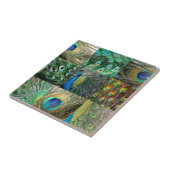 Carreau Green Blue Peacock photo collage (Côté)