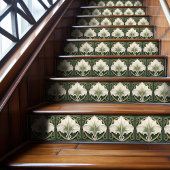 Carreau Green Calla Lily Backsplash Repro Art Nouveau