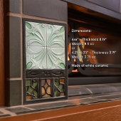 Carreau Green Calla Lily Backsplash Repro Art Nouveau