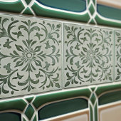Carreau Green Calla Lily Backsplash Repro Art Nouveau