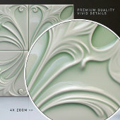 Carreau Green Calla Lily Backsplash Repro Art Nouveau