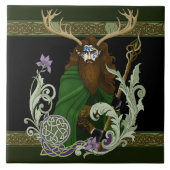 Carreau Green Celtic Antlers Man  (Devant)