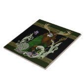 Carreau Green Celtic Antlers Man  (Côté)