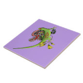 Carreau Green Gecko Tribal Purple (Côté)