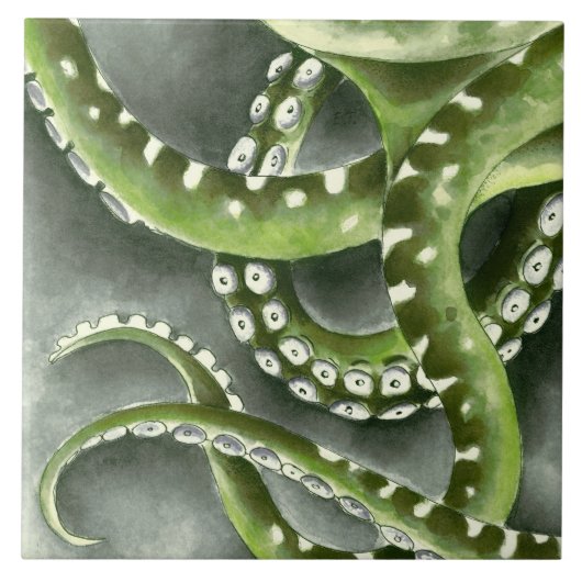 Carreau Green Grey Tentacles (Devant)