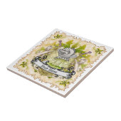 Carreau Green Knight Family Crest Nom (Côté)