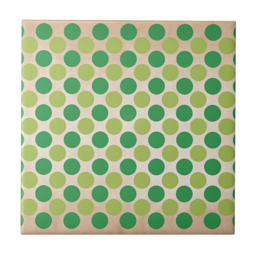 Carreau Green retro vintage circles pattern (Devant)