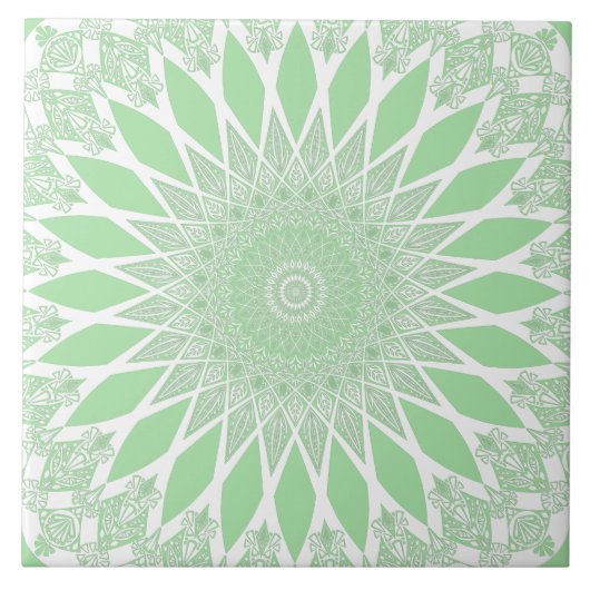 Carreau Green Seafoam Tristyns Mandala (Devant)