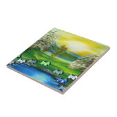 Carreau Green Venus Scotties à l'étang (Côté)