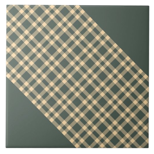 Carreau Green Yellow Plaid Pattern (Devant)