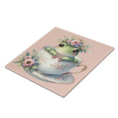 Carreau Grenouille lunaire en Teacup Floral (Côté)