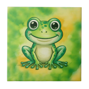 Carreau Grenouille mignonne verte