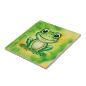 Carreau Grenouille mignonne verte (Côté)