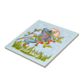 Carreau Grenouille qui se cache  (Côté)