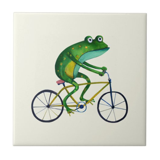 Carreau Grenouille Sur Vélo (Devant)