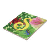 Carreau Grenouille tropicale feuille (Côté)