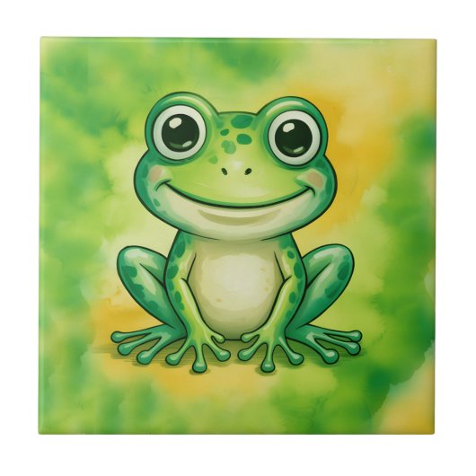 Carreau Grenouille verte mignonne (Devant)