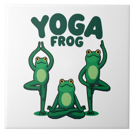 Carreau Grenouilles de yoga (Devant)
