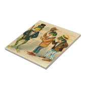 Carreau Grenouilles vintages drôles (Côté)