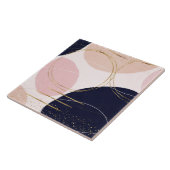 Carreau Grèves et cercles d'or modernes Conception rose mi (Côté)