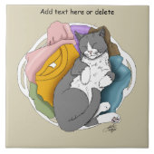 Carreau Grey White Cat Hair Laundry (Devant)