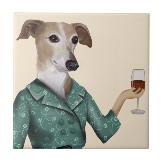 Carreau Greyhound Wine Snob (Devant)