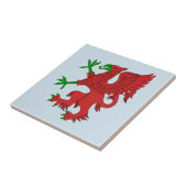 Carreau Griffin en rouge et vert (Côté)