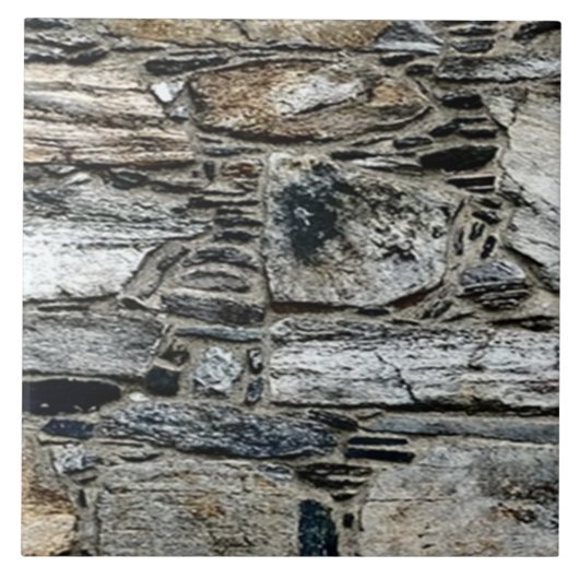 Carreau Grille céramique à motifs de pierre - Gris, Brown (Devant)