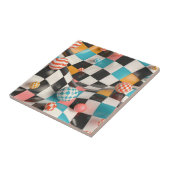 Carreau Grille de tableau de bord 3D avec sphères flottant (Côté)