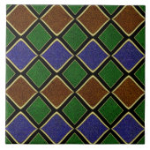 Carreau Grille Diamant Arlequin : Harmonie Texturée (Devant)