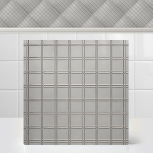 Carreau Grille métallique titane industriel argent moderne