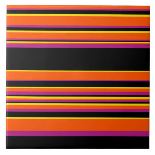 Carreau Grilles complexes - Noir, Rose, Orange et Jaune