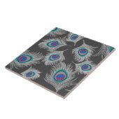 Carreau Gris argenté / Gris Plumes de paon gris sur Graphi (Côté)