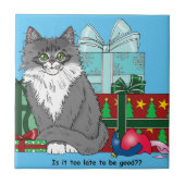 Carreau Gris blanc Noël Kitten (Devant)