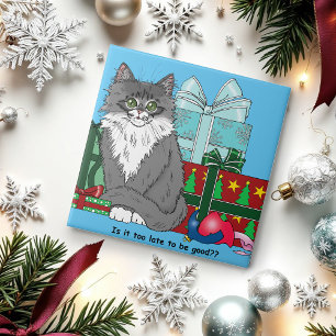 Carreau Gris blanc Noël Kitten