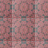 Carreau Gris blanc rouge texturé symétrique géométrique