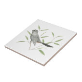 Carreau Gris Catbird Oiseau Art (Côté)