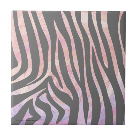 Carreau Gris clair et rose Zebra (Devant)