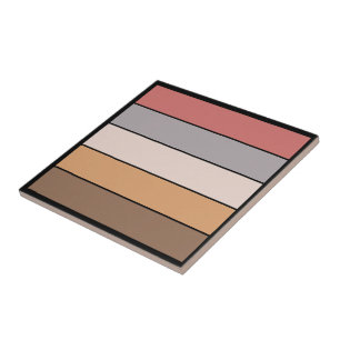 Carreau Gris Crème Café Rose Poussiéreux Sur Papier Aquare
