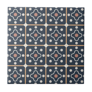 Carreau Gris de charbon Cercle Brown Accent géométrique
