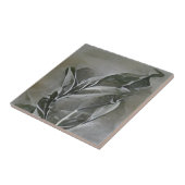 Carreau Gris de feuille d'olive gravure graphique abstrait (Côté)