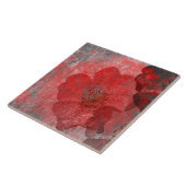 Carreau Gris rouge noir Grunge Digital Graphic Art Design (Côté)