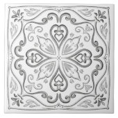 Carreau Gris vintage et blanc (Devant)