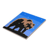 Carreau Grizzly Bear en hiver - Art original de la faune (Côté)