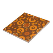 Carreau Groovy Retro Circles Abstract Pattern 1970s  (Côté)